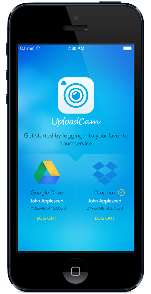 Instantly save photos & videos to Dropbox or Google Drive
